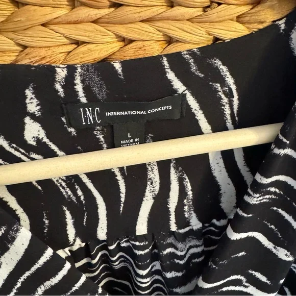 Black and White Zebra Print Women's Top - Picture 7 of 13